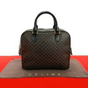 Celine Macadam Blason Triomphe leather handbag Boston bag black